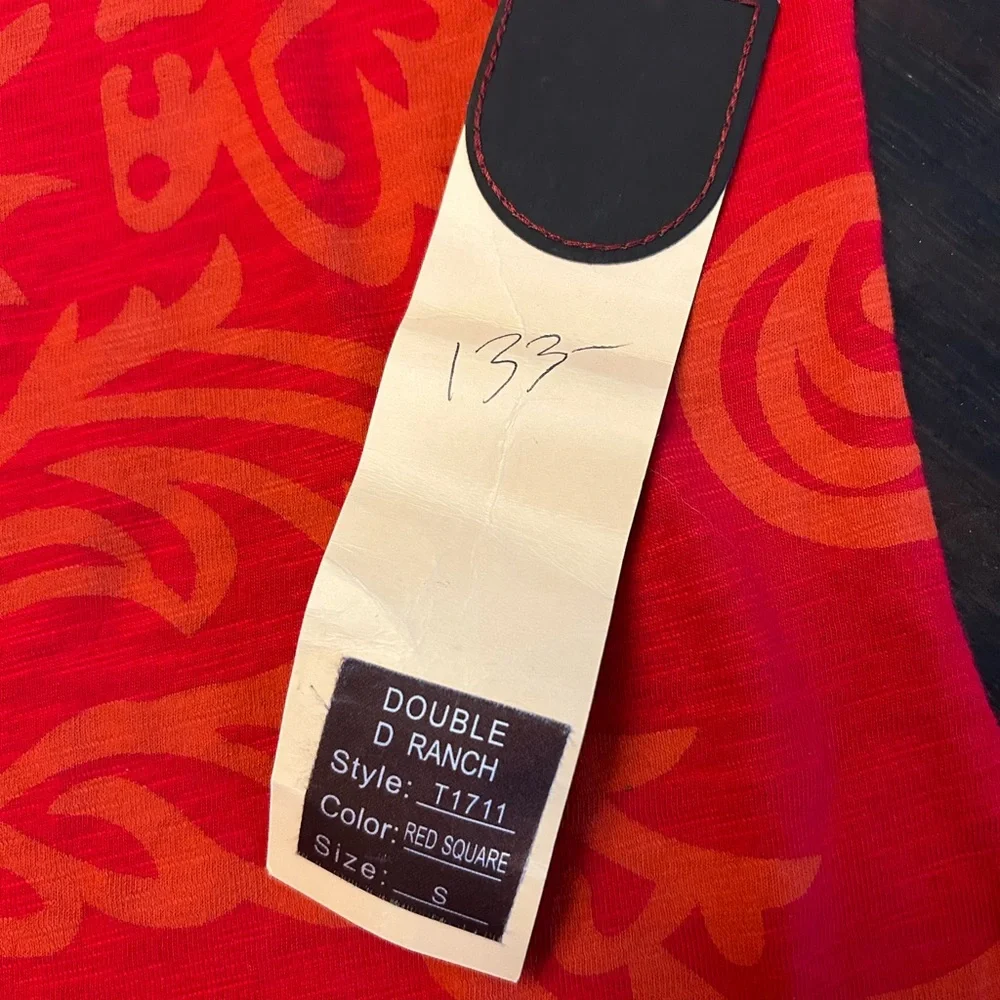 NWT Double D Ranch Red Embroidered Short Sleeve Top - Picture 3 of 9